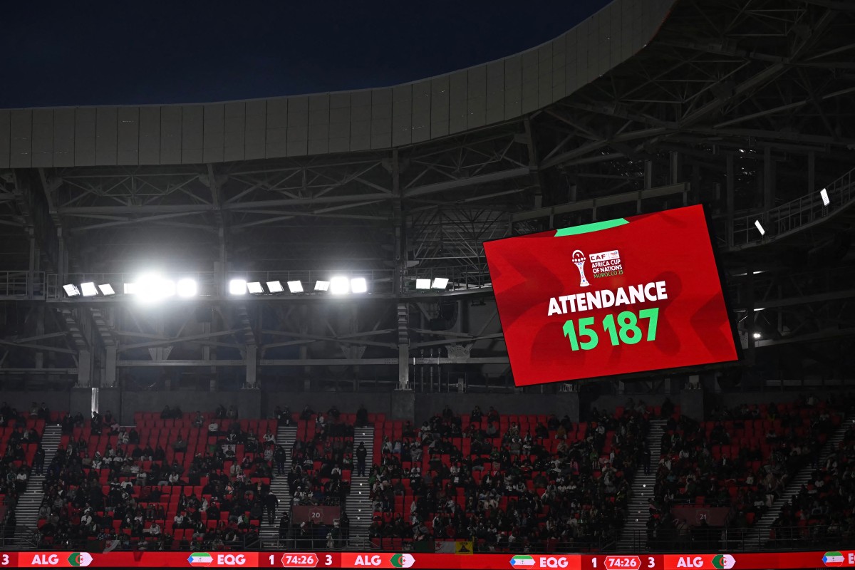 عدد الحضور الجماهيري في إحدى مباريات كأس أمم أفريقيا 2025 في المغرب. (أ ف ب)