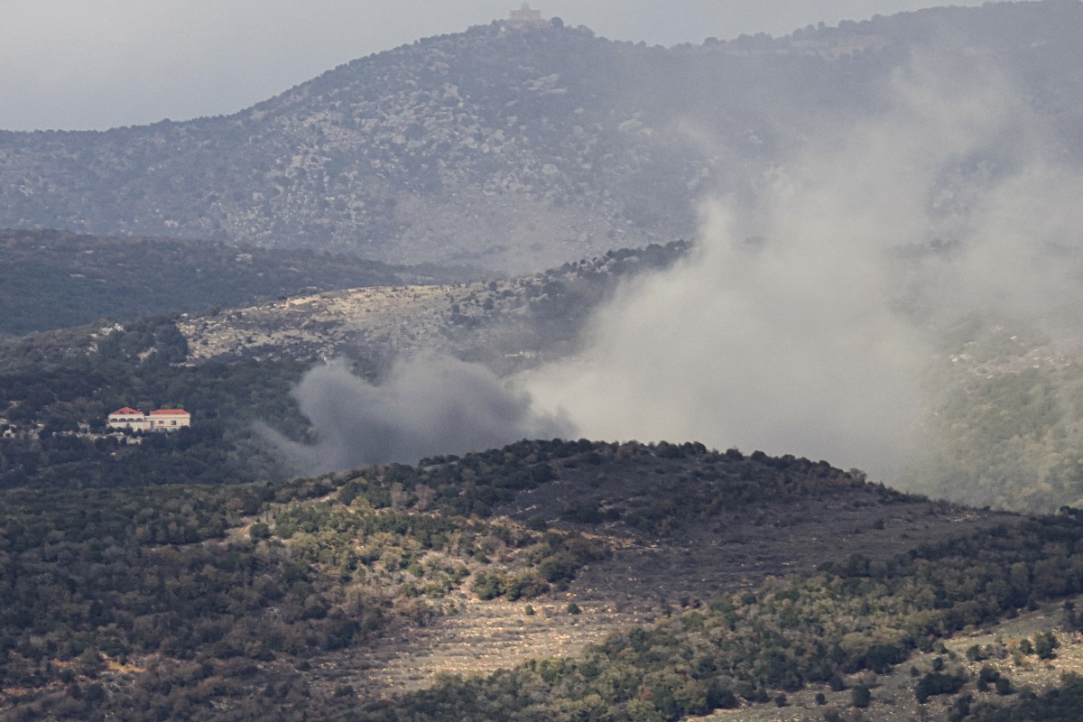 دخان القصف الإسرائيلي في جنوب لبنان.
