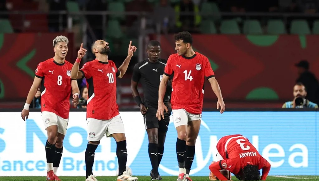 لاعبو مصر. (أ ف ب)