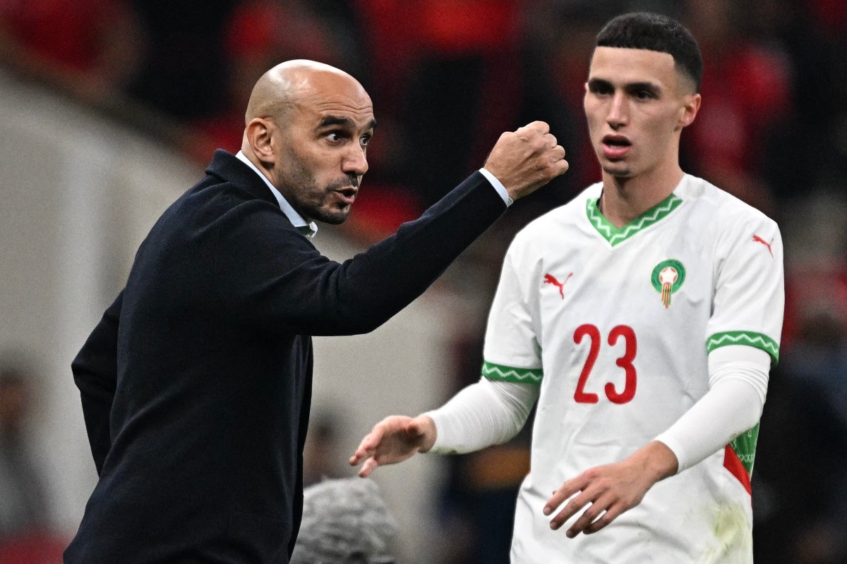 الركراكي خلال كأس أمم أفريقيا. (أ ف ب)