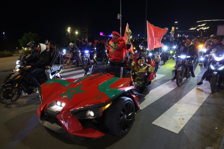 جماهير المغرب (أ ف ب)