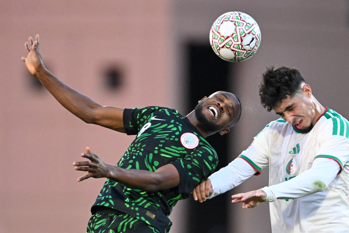 من مباراة الجزائر ونيجيريا. (أ ف ب)