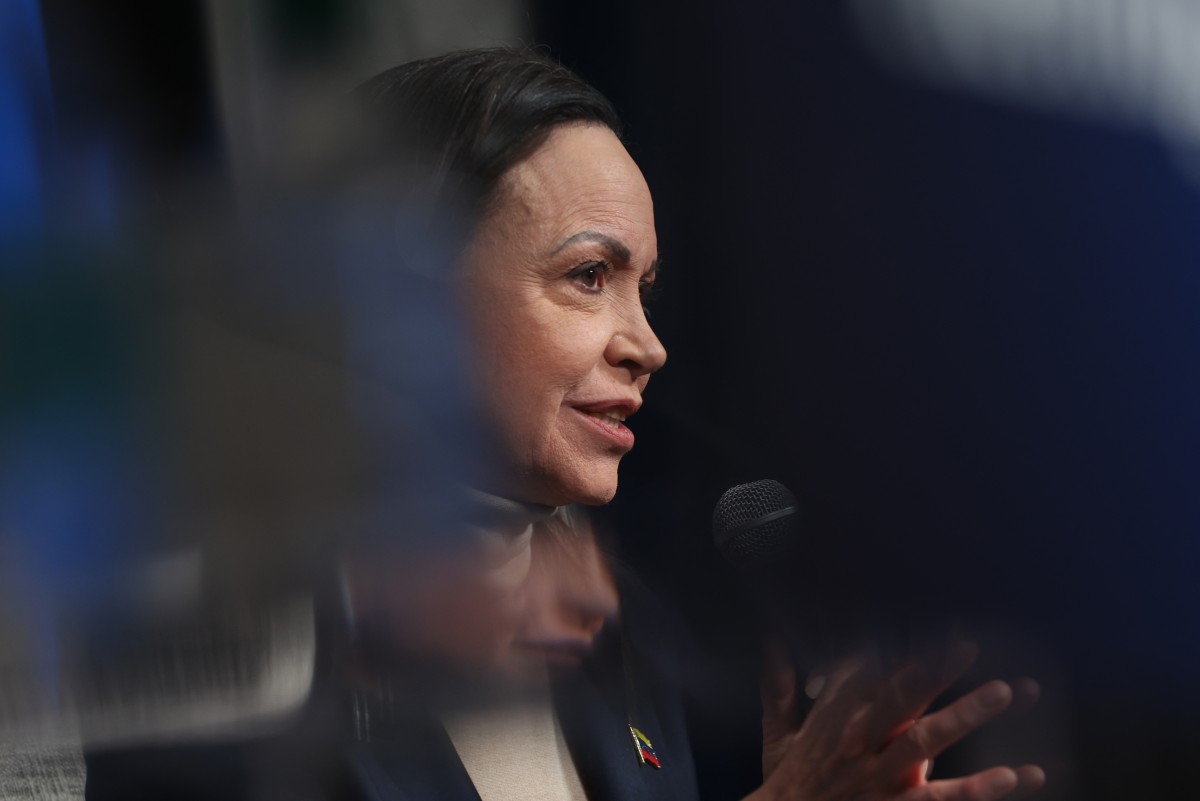 زعيمة المعارضة الفنزويلية ماريا كورينا ماتشادو (أ ف ب). 