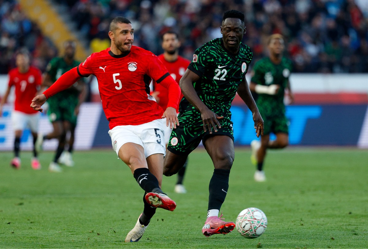 من مباراة مصر ونيجيريا في كأس أمم أفريقيا. (أ ف ب)