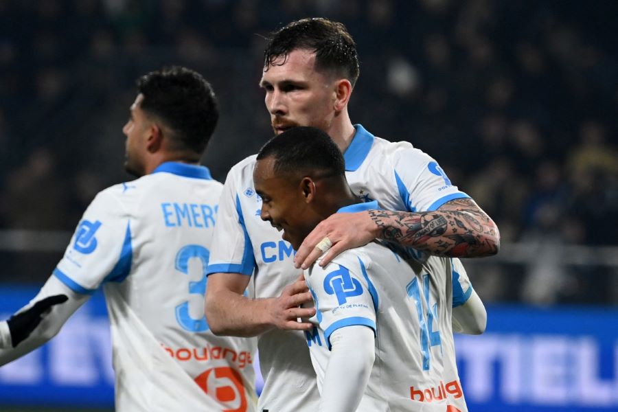 لاعبو مرسيليا. (أ ف ب)