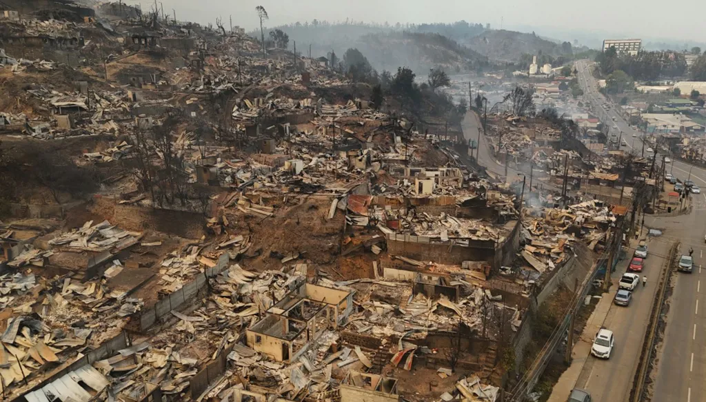 19 قتيلاً جراء الحرائق في تشيلي وحظر للتجوال