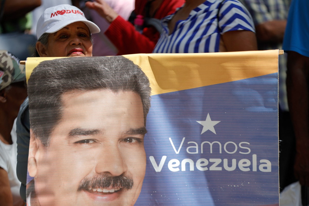 صورة لمادورو. (أ ف ب)