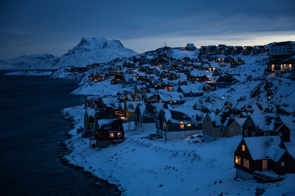 منازل في غرينلاند. (أ ف ب)