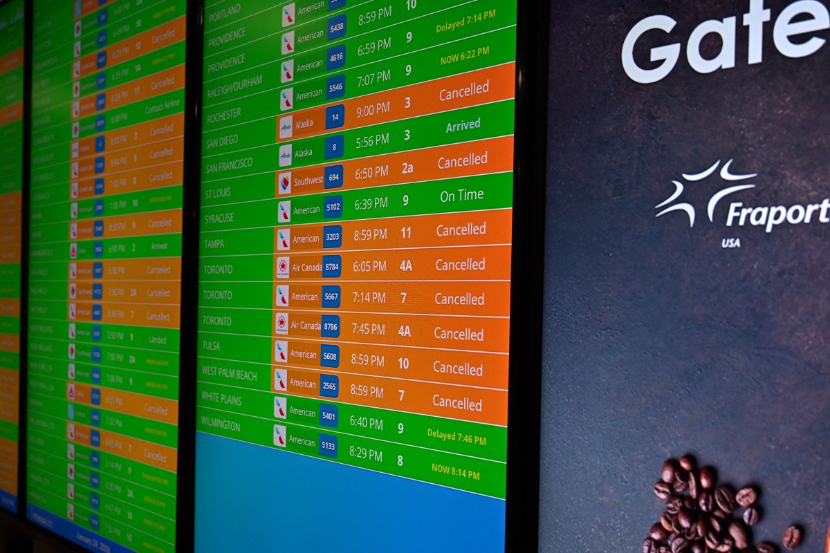 إلغاء آلاف الرحلات الجوية في أميركا (أ ف ب).