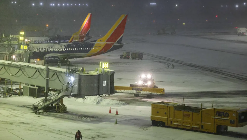 مطارات متجمّدة... إلغاء آلاف الرحلات أو تأخيرها في أميركا جراء العاصفة القطبية (صور)