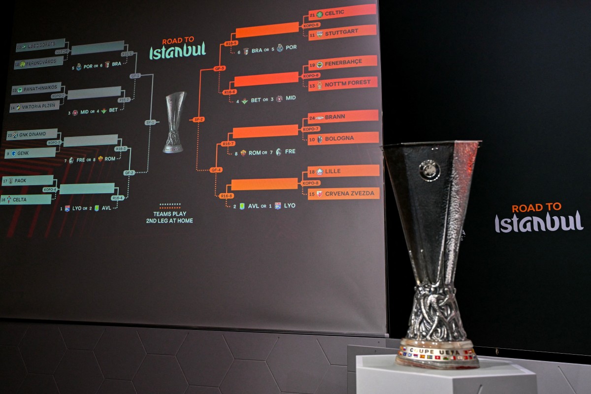 لقب الدوري الأوروبي خلال قرعة ملحق دور الـ16. (أ ف ب)