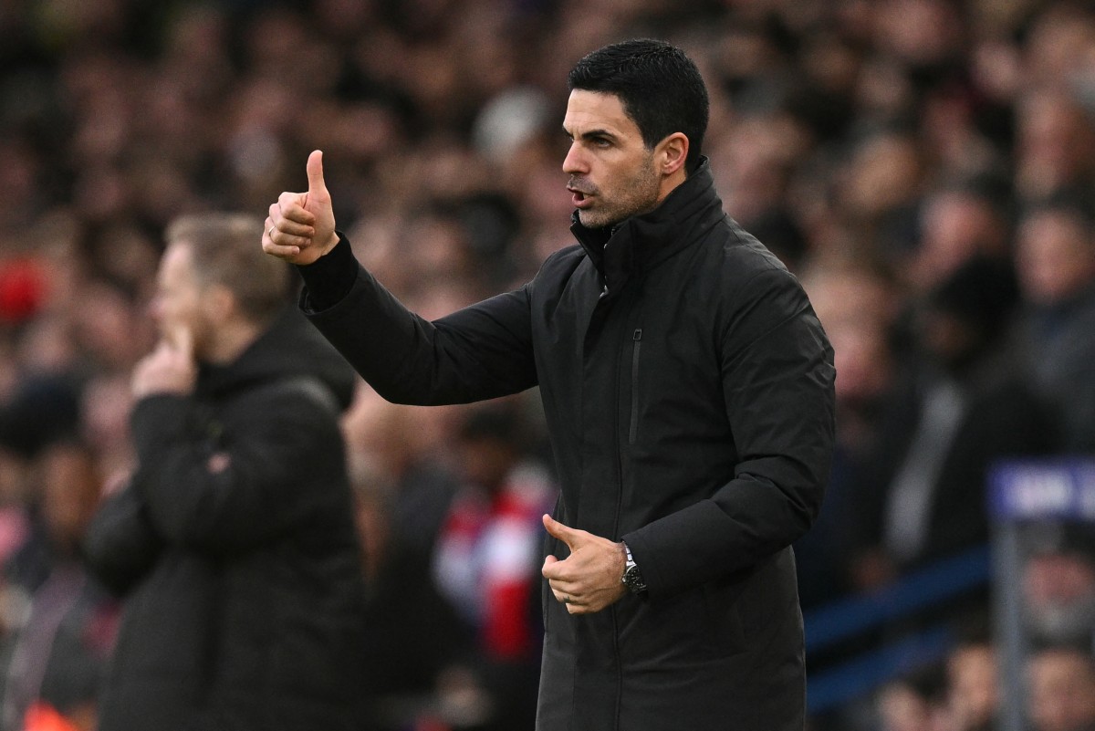 المدرب ميكيل أرتيتا. (أ ف ب)