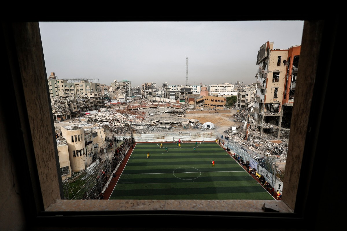 كرة القدم تعود إلى قطاع غزة. (أ ف ب)