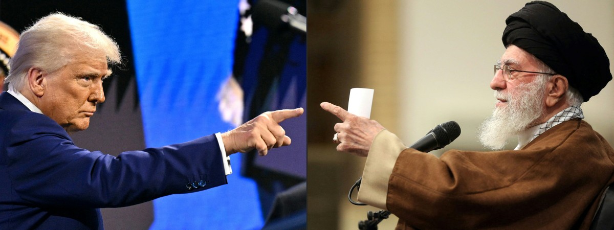 خامنئي وترامب... وجها لوجه (أ ف ب)