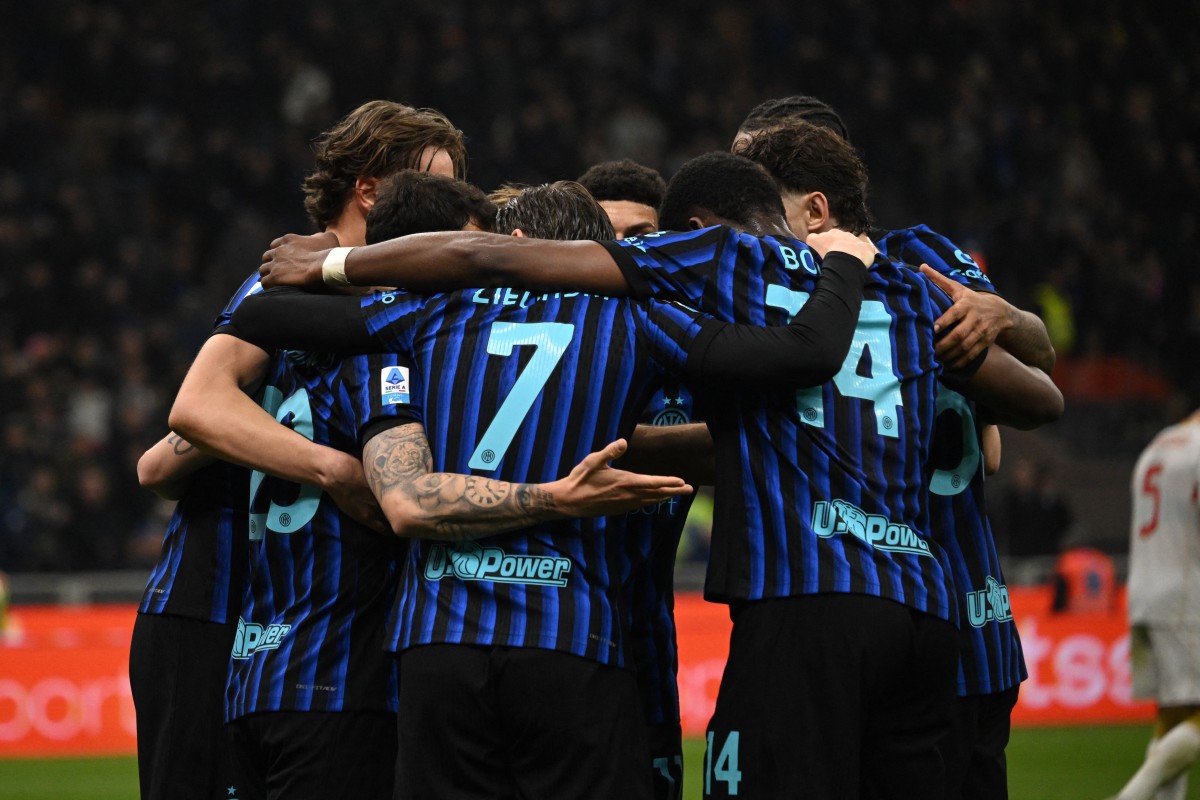 لاعبو إنتر ميلان. (أ ف ب)