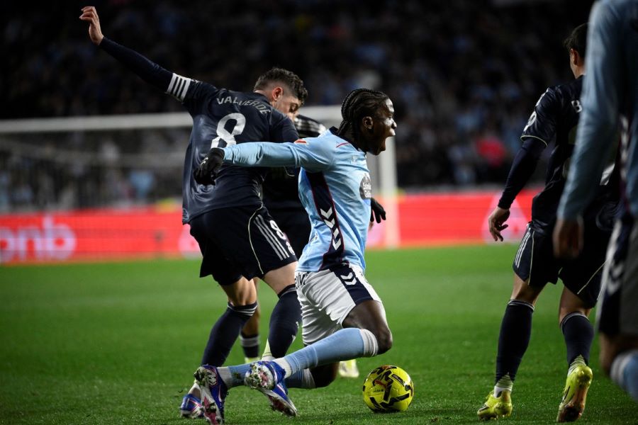 من مباراة ريال مدريد ضد سلتا فيغو. (أ ف ب)