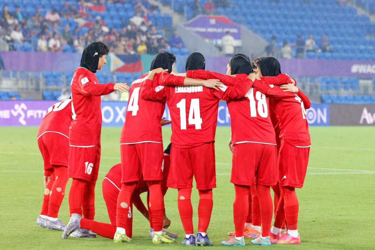 لاعبات منتخب إيران لكرة القدم. (أ ف ب)