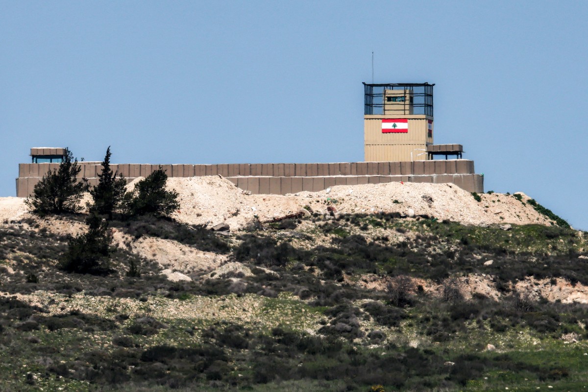 موقع للجيش اللبناني على الحدود مع إسرائيل (أ ف ب).