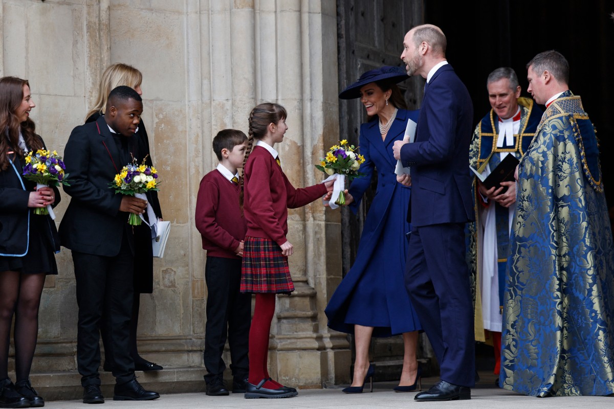 كيت ميدلتون بإطلالة مونوكرومية ملكية في الكومنولث (أ.ف.ب)