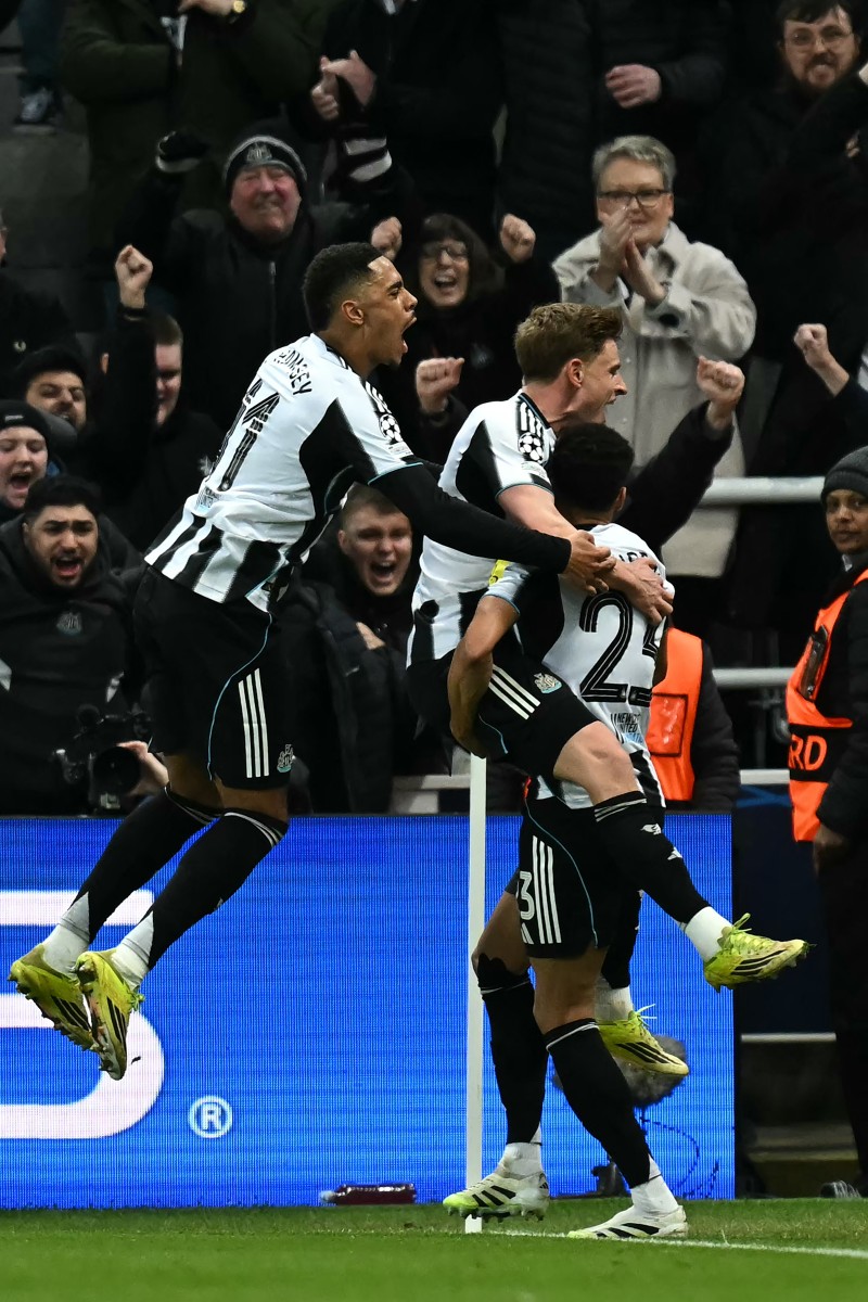 لاعبو نيوكاسل يونايتد. (أ ف ب)