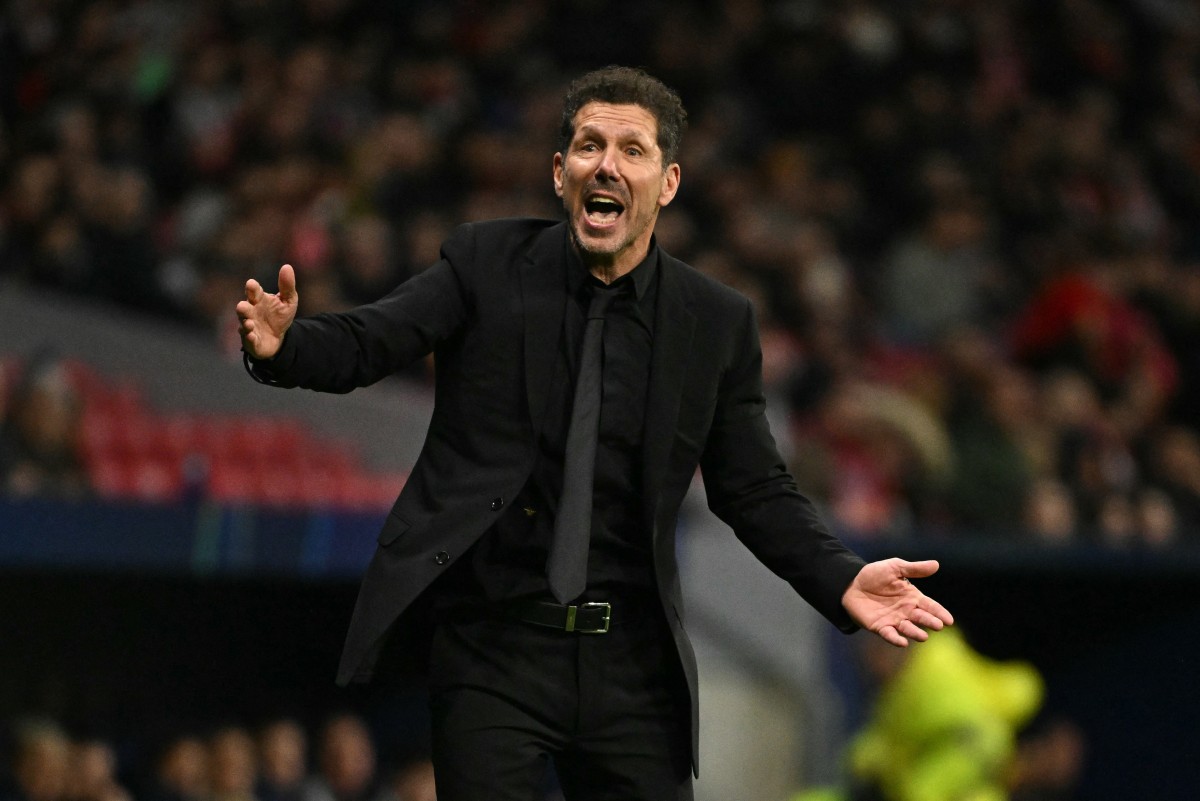 المدرب دييغو سيميوني. (أ ف ب)