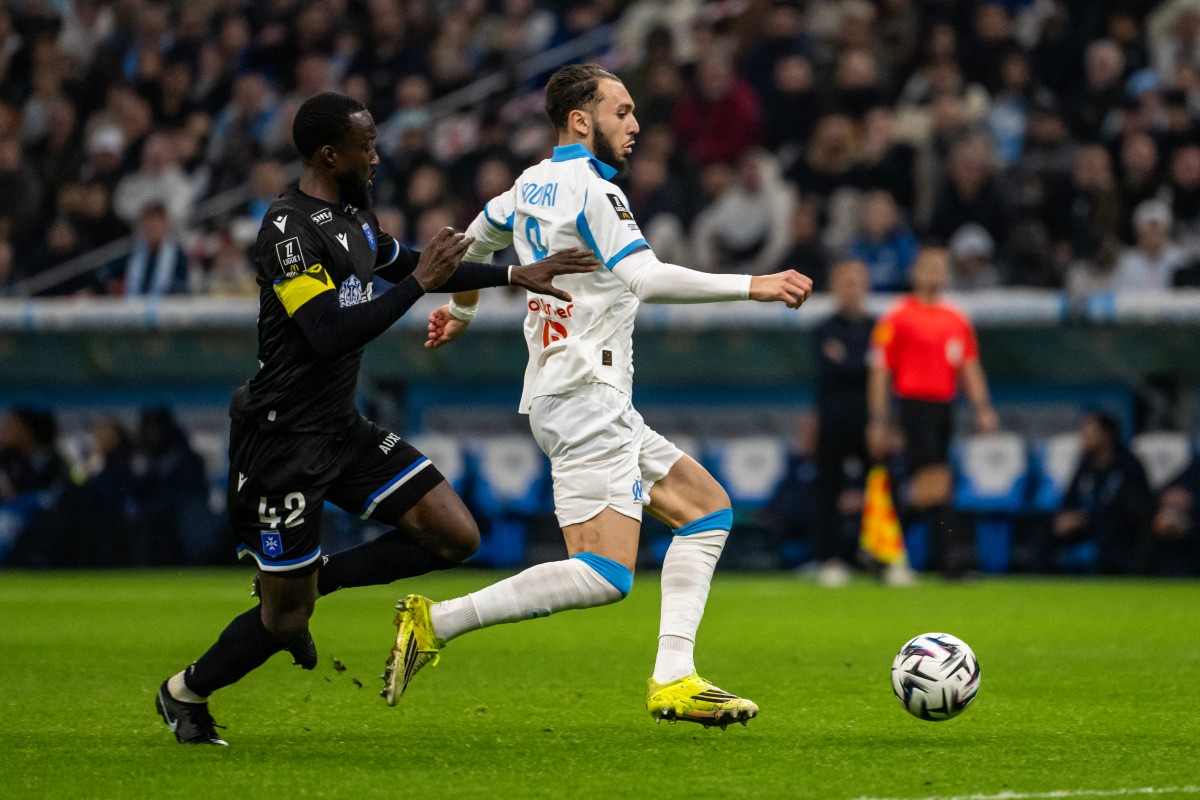 أمين غويري مع رين الفرنسي. (أ ف ب)