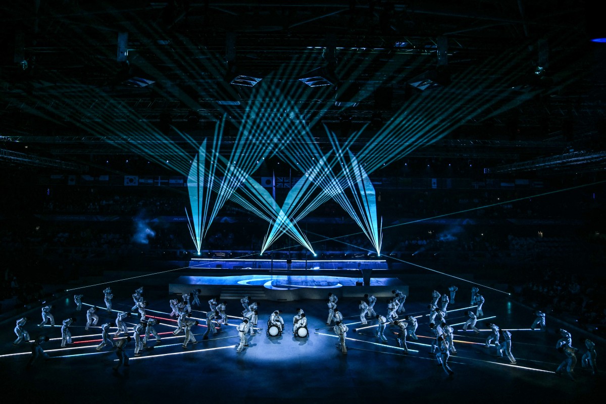 من الحفل الختامي لدورة الألعاب البارالمبية. (أ ف ب)