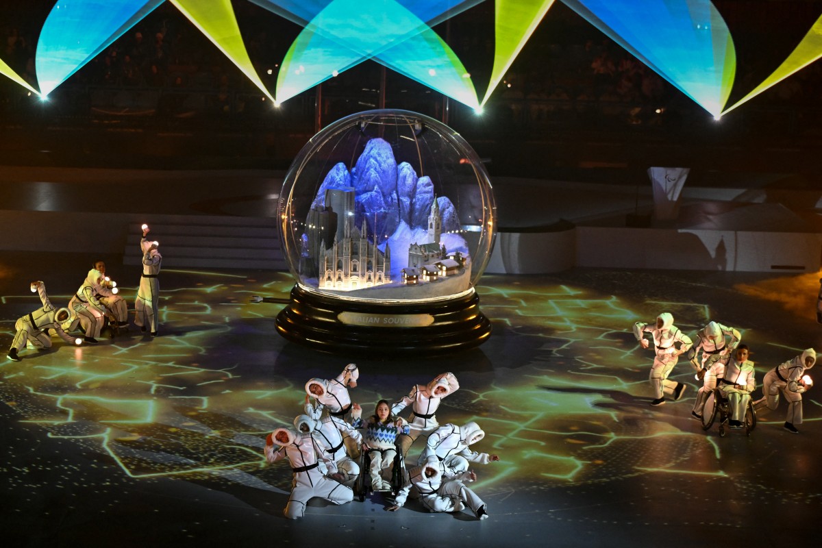 من الحفل الختامي لدورة الألعاب البارالمبية. (أ ف ب)