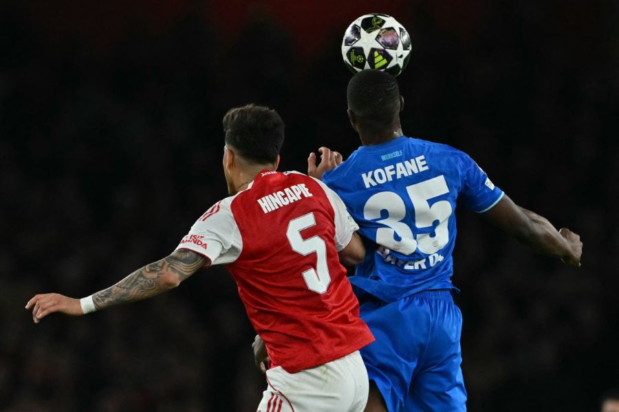 آرسنال ضد باير ليفركوزن. (أ ف ب)