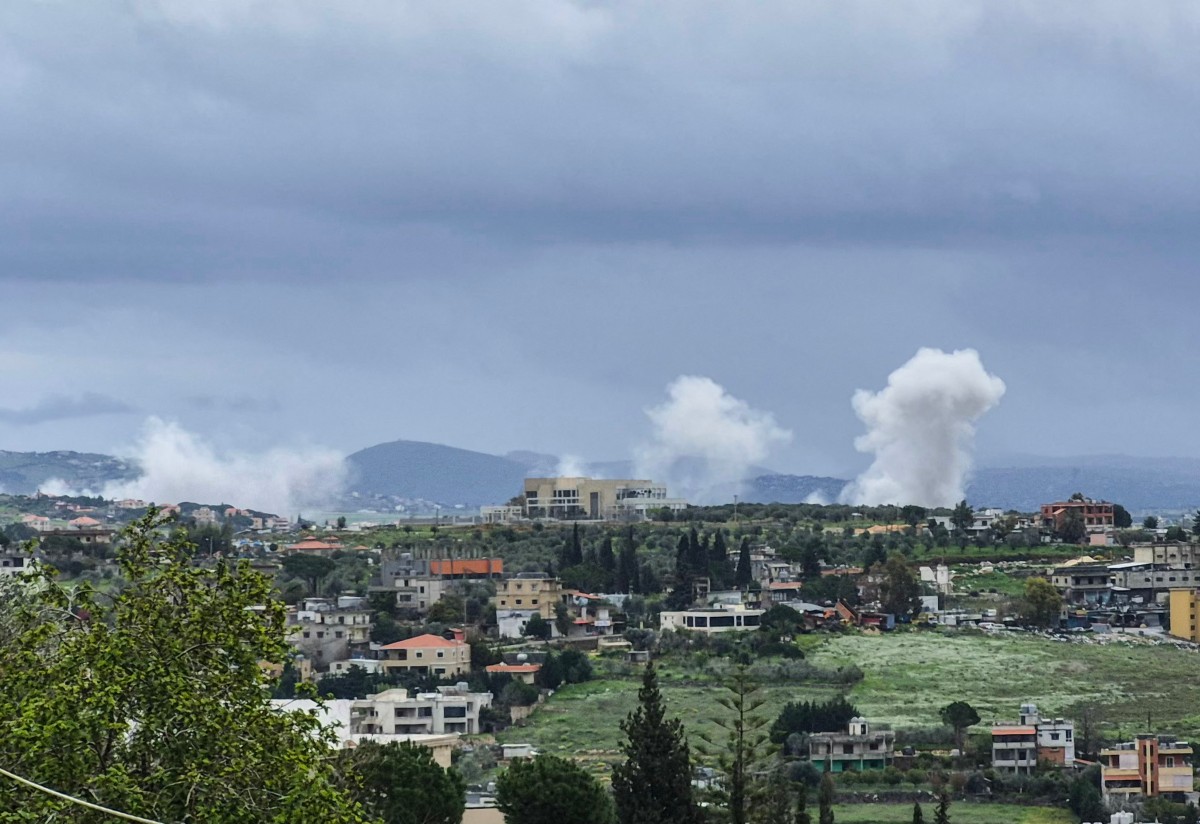 قصف على النبطية. (أ ف ب)