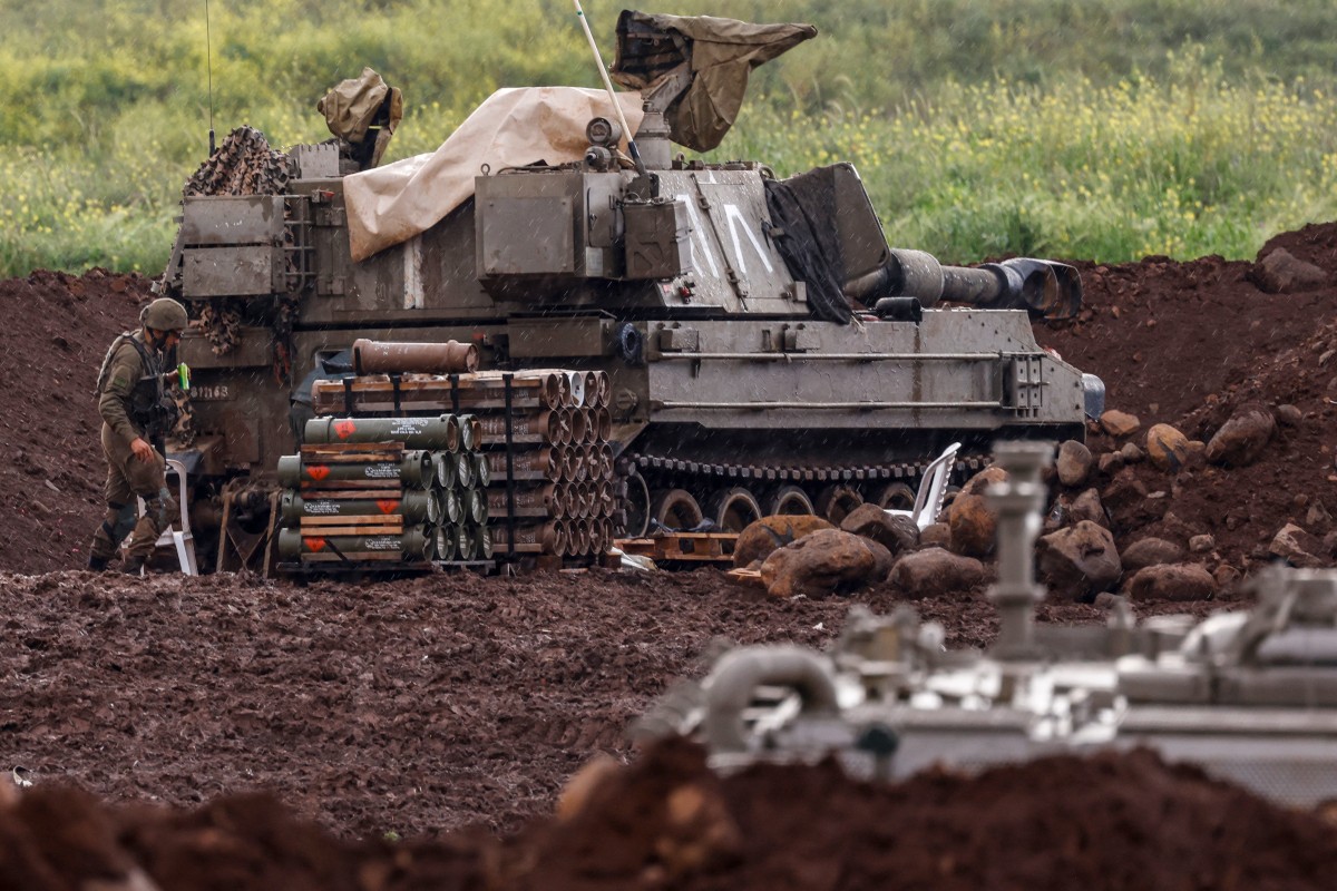 الجيش الاسرائيلي جنوباً (أ ف ب)