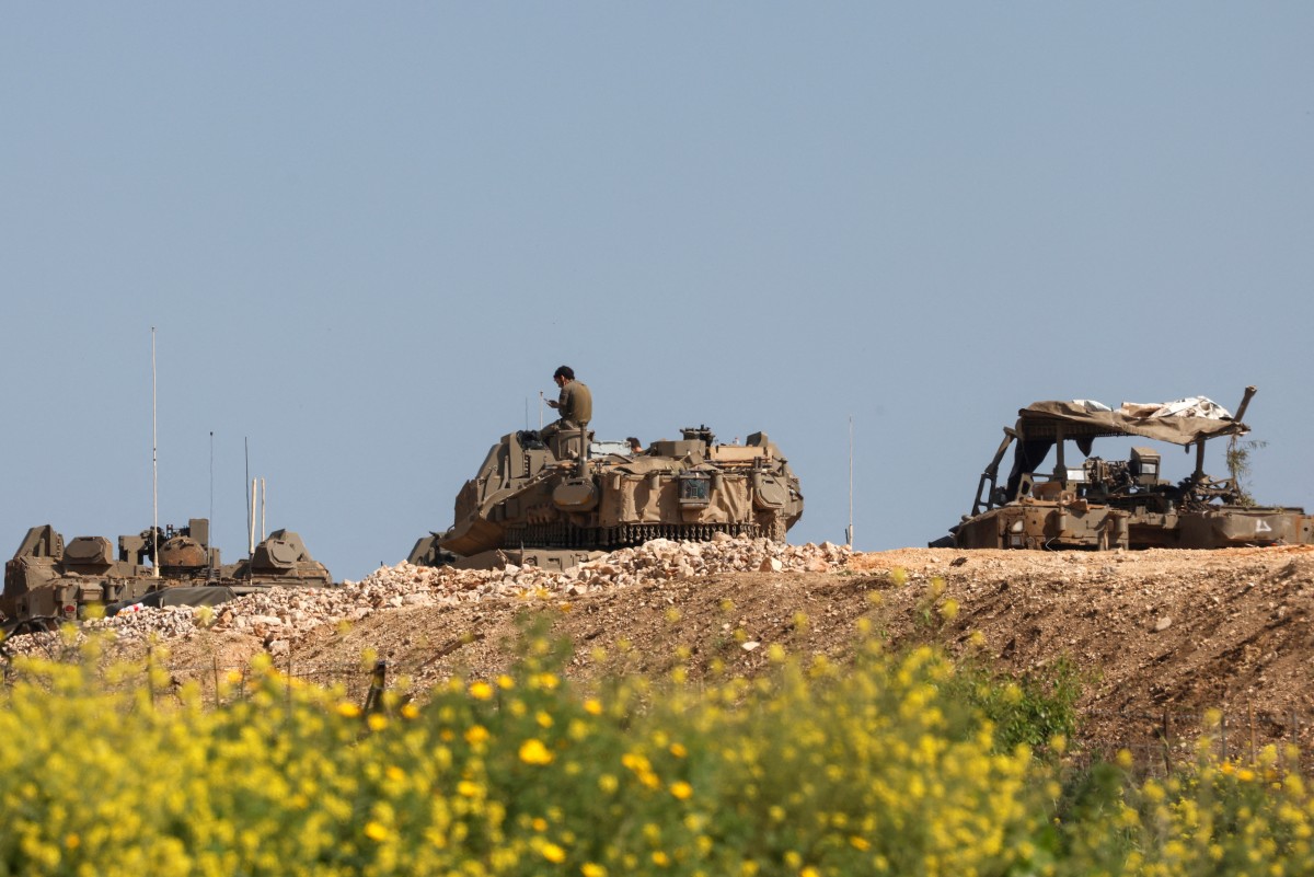 آليات للجيش الإسرائيلي. (أ ف ب)