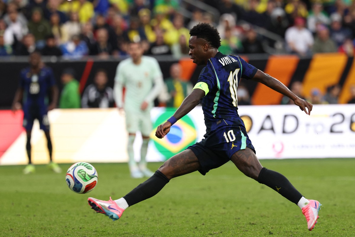 نجم منتخب البرازيل فينيسيوس جونيور. (أ ف ب)