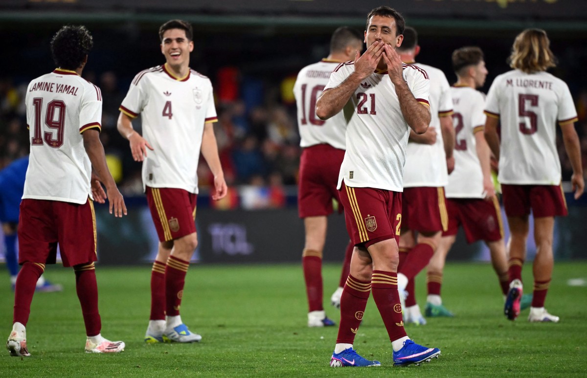 من مباراة إسبانيا الودية أمام صربيا. (أ ف ب)