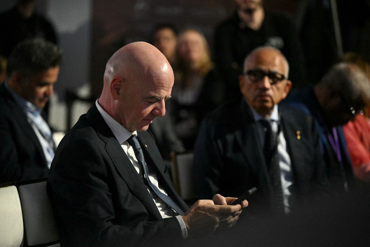 رئيس الاتحاد الدولي لكرة القدم جياني إنفانتينو. (أ ف ب)