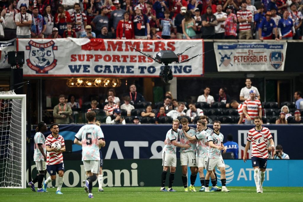 من مباراة بلجيكا والولايات المتحدة. (أ ف ب)