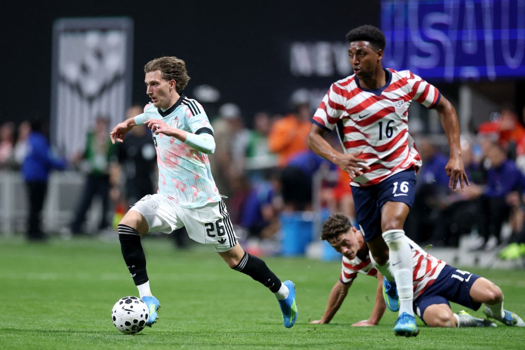 من مباراة بلجيكا والولايات المتحدة. (أ ف ب)