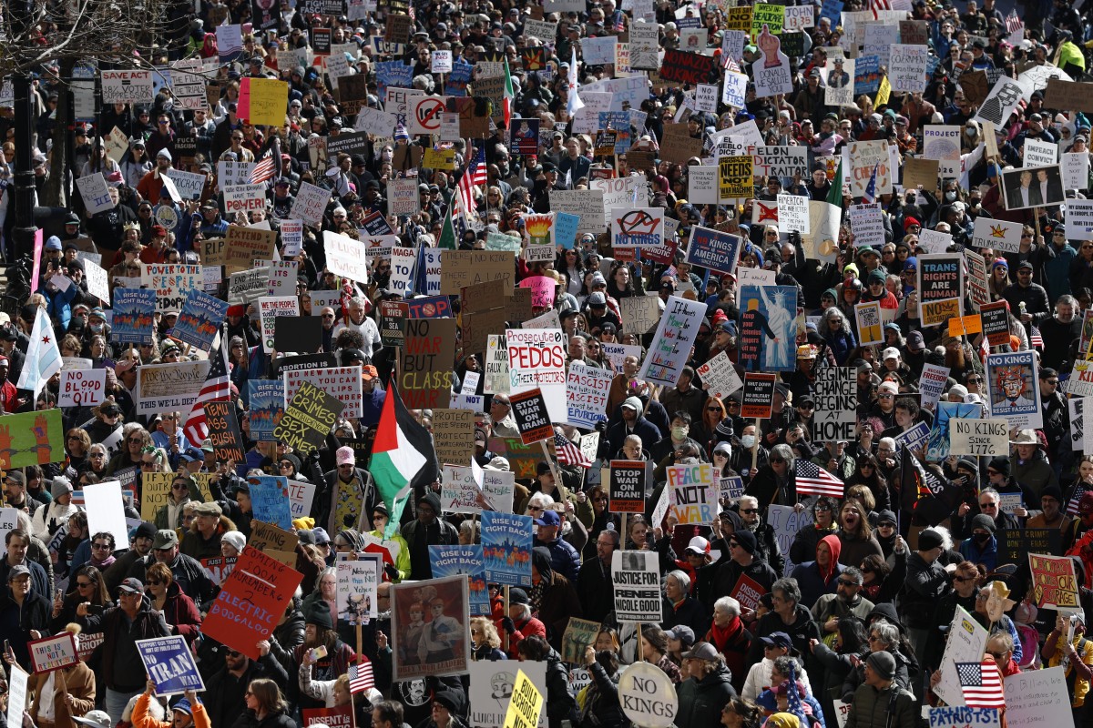 عاد الأميركيون ليهتفوا مرة جديدة ضد الحرب. (أ ف ب)