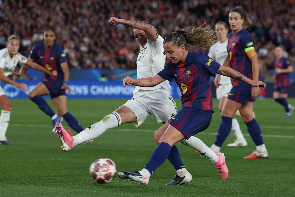 من مباراة برشلونة وريال مدريد. (أ ف ب)