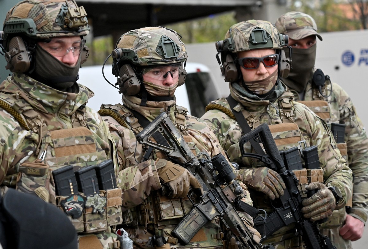 جنود أوكرانيون. (أ ف ب)