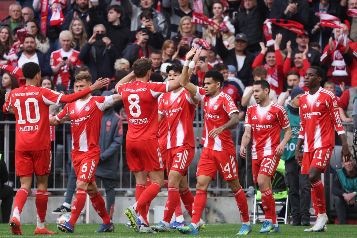 لاعبو بايرن ميونيخ. (أ ف ب)