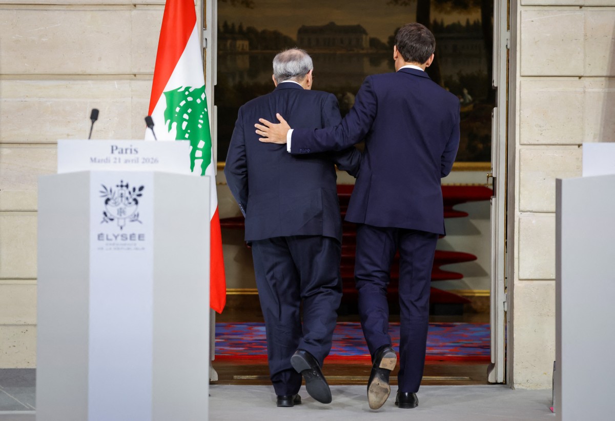 سلام وماكرون (أ ف ب)