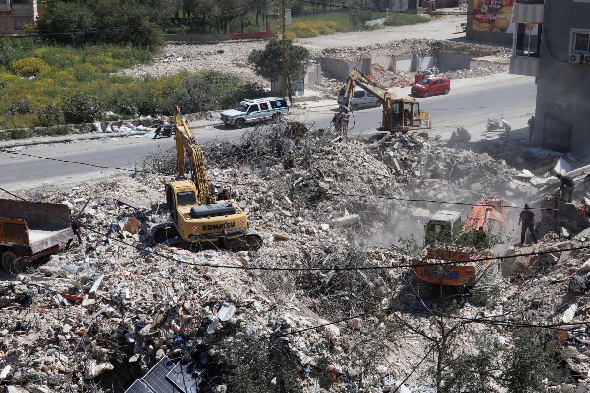 بلدة حناويه في جنوب لبنان. (أ ف ب)