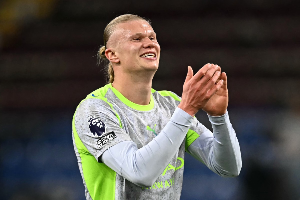 مانشستر سيتي يعوّل على هدافه إرلينغ هالاند. (أ ف ب)