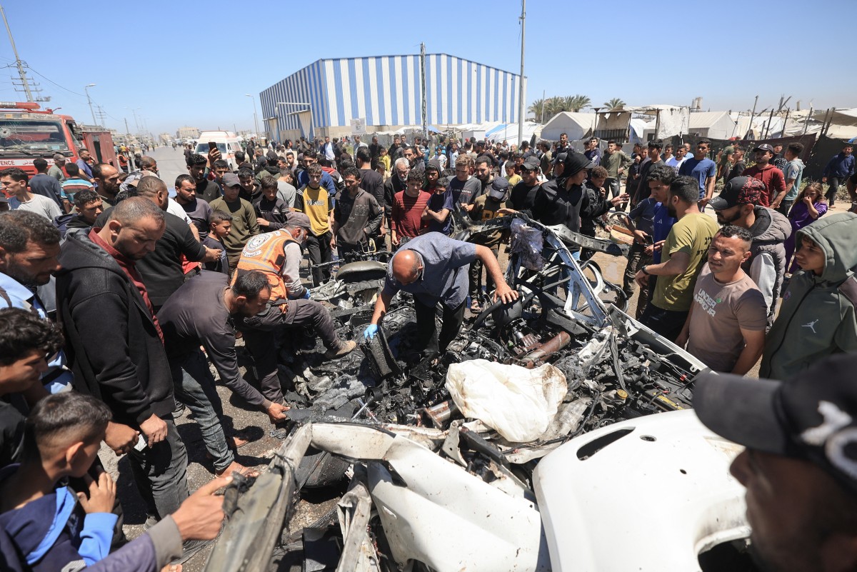 قصف على غزة. (أ ف ب)