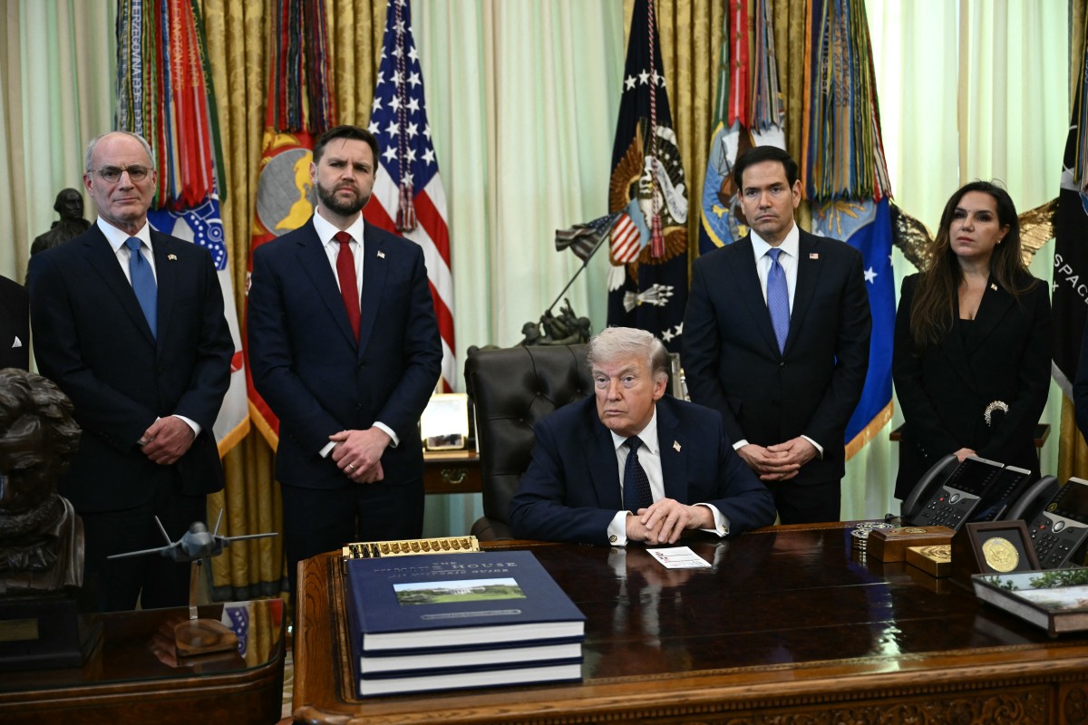 جانب من الاجتماع في البيت الأبيض. (أ ف ب)