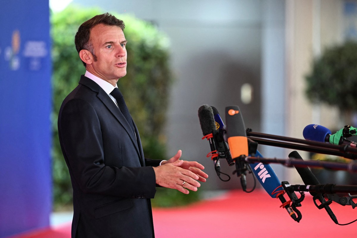 الرئيس الفرنسي إيمانويل ماكرون. (أ ف ب)