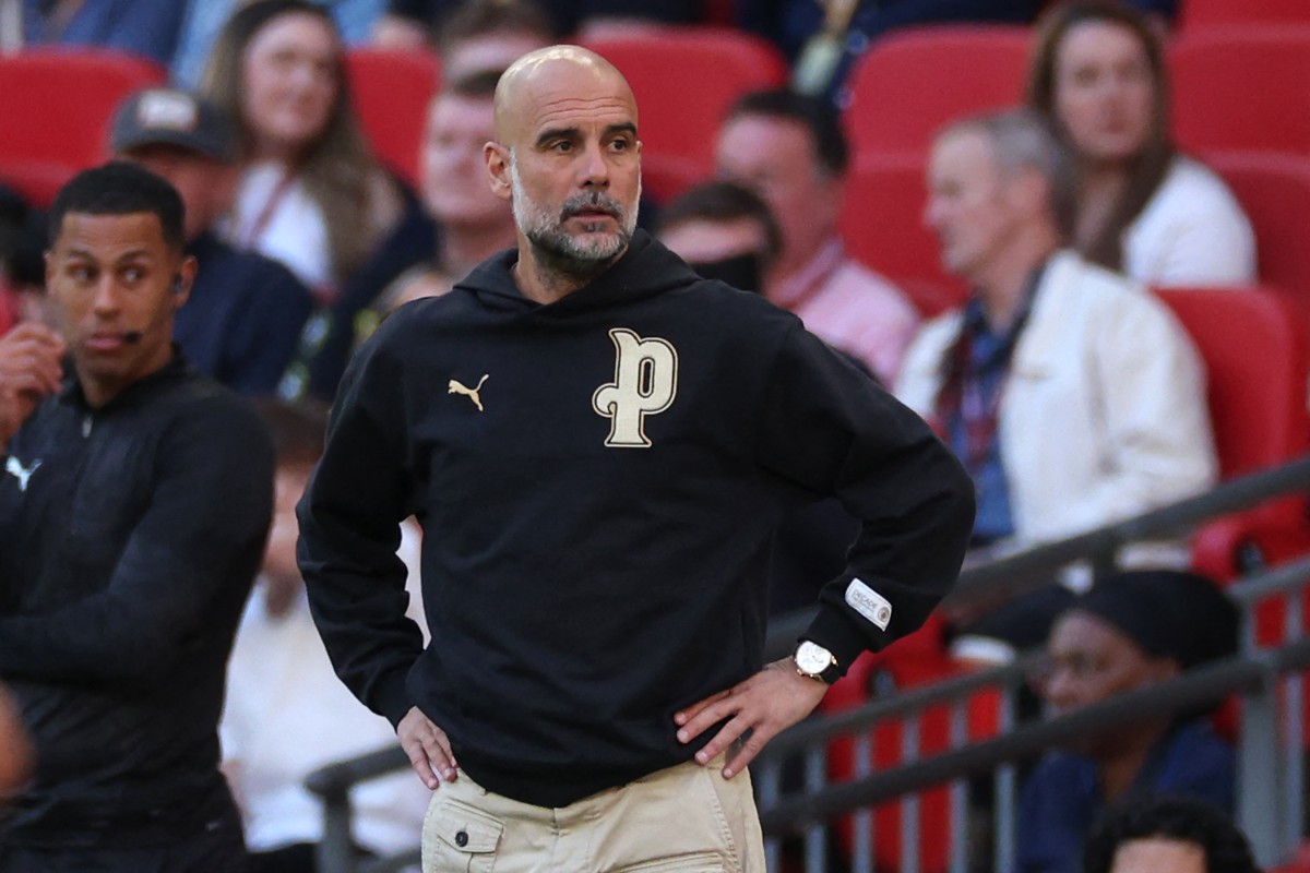 المدرب الإسباني بيب غوارديولا. (أ ف ب)