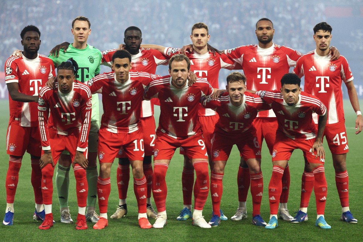 فريق بايرن ميونيخ الذي واجه باريس سان جيرمان ذهاباً. (أ ف ب)
