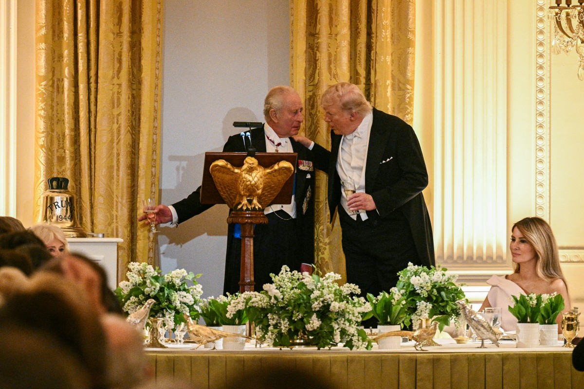 ترامب والملك تشارلز. (أ ف ب)